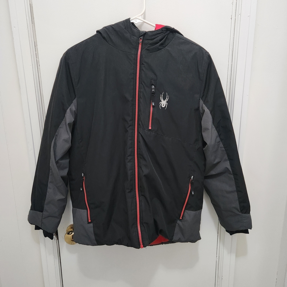 Spyder Boy's Black and Gray Jacket